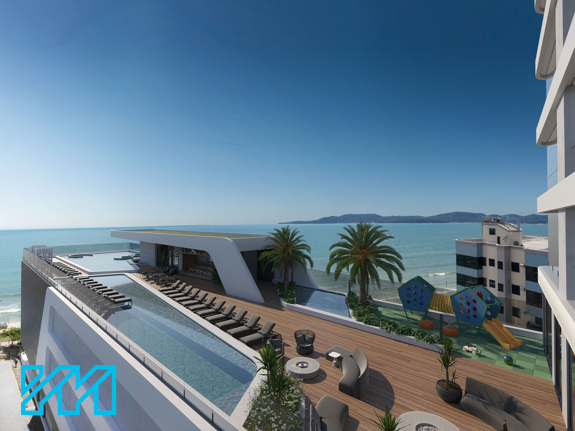 George VI Residencial - George VI - deck da piscina